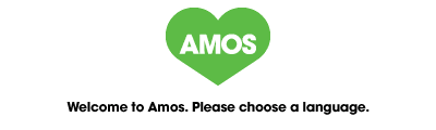 Welcome to Amos. Please choose a language.